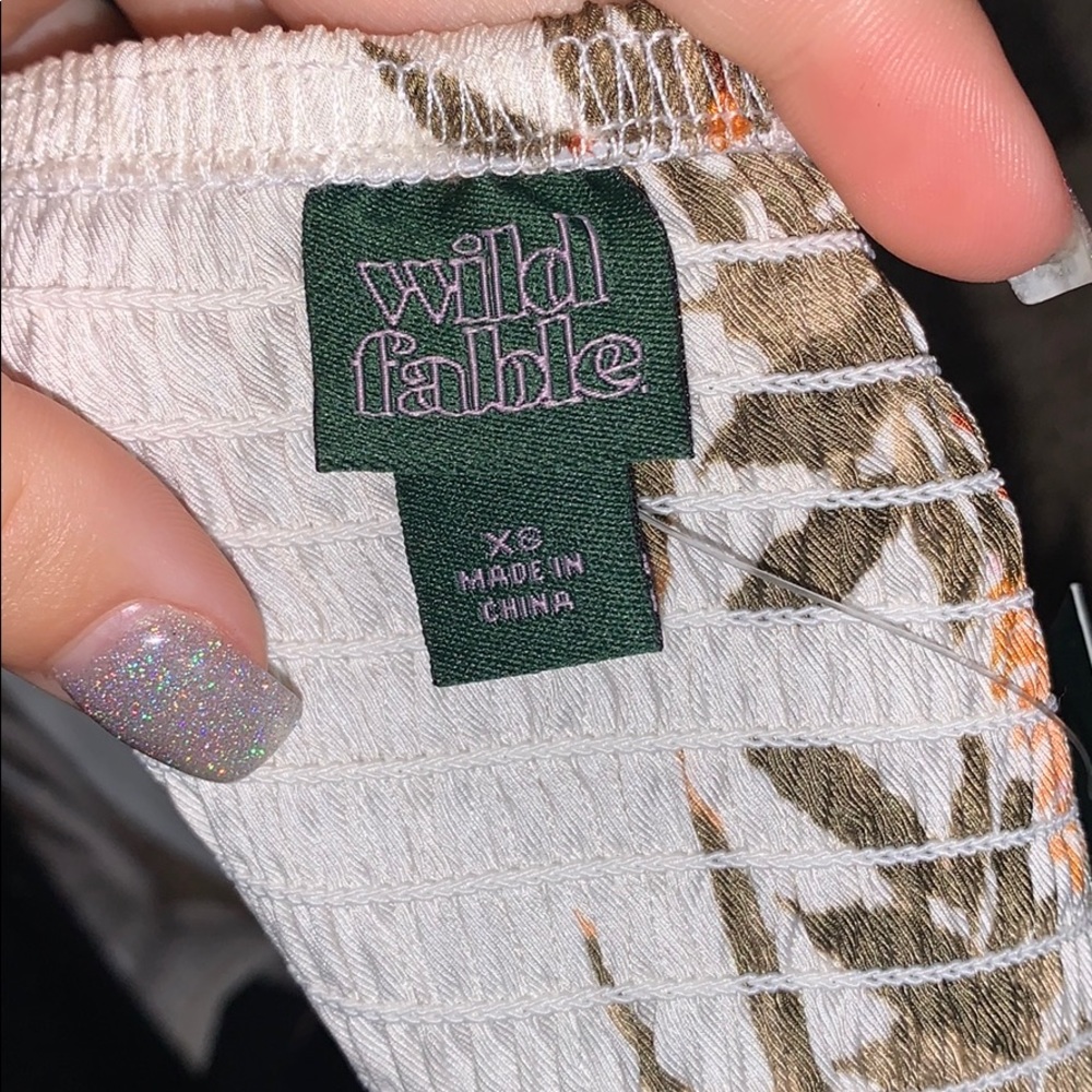 Wild Fable Strapless Printed Scarf Top - Picture 8 of 10